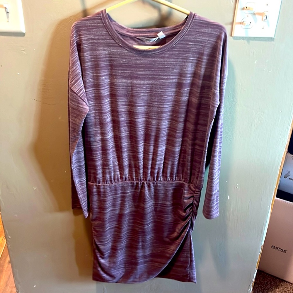 Athleta size small purple, long‎ sleeve dress